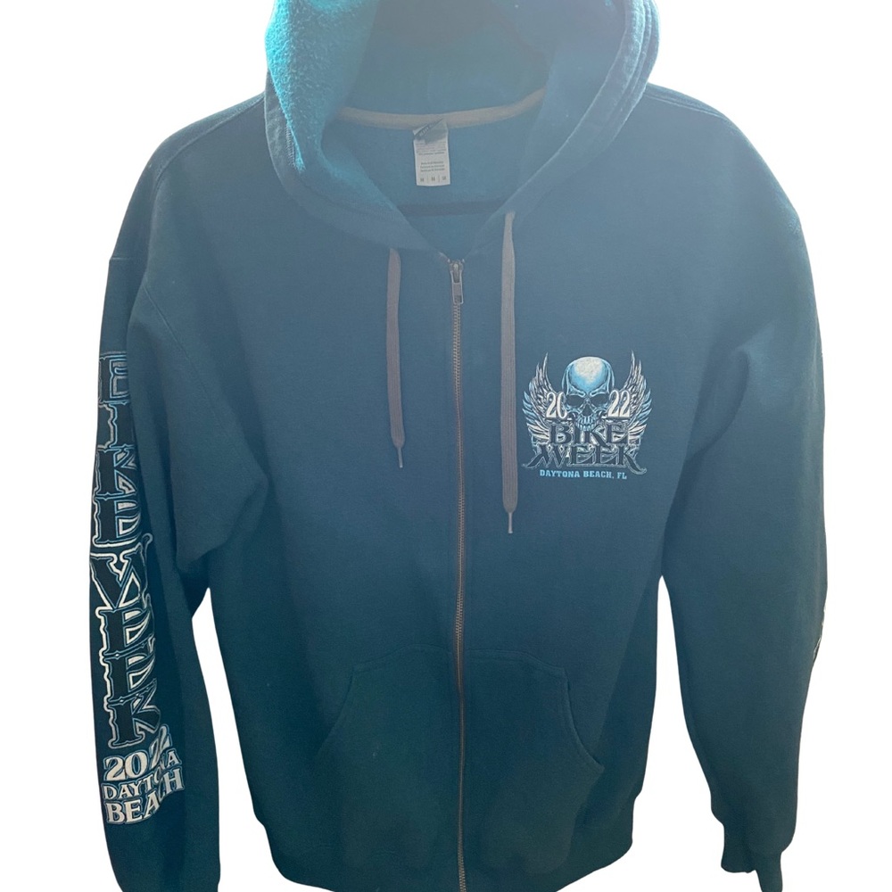 Teal Blue 2022 Daytona Beach Bike Week Hoodie size medium